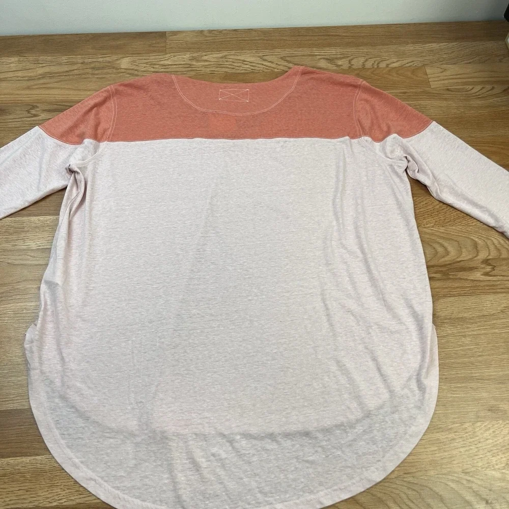 Free People Major League Baseball T-Shirt Pink Oversized Women's Large NEW‎